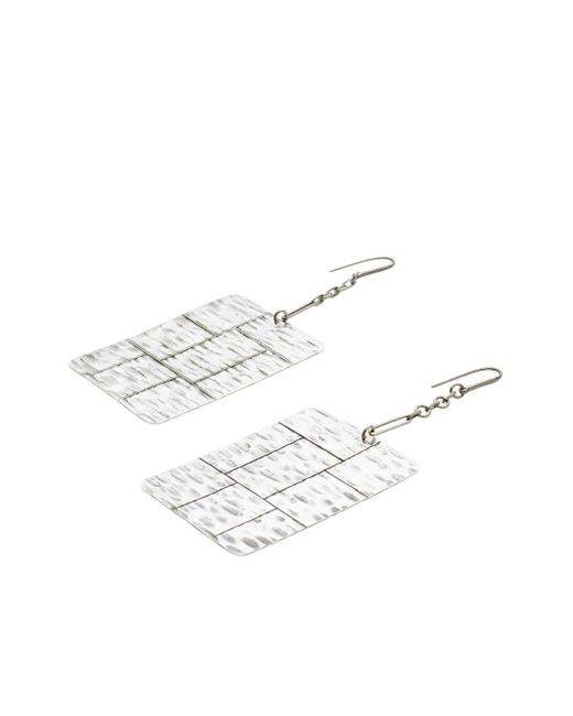 Isabel Marant White Blacke Patterned Earrings