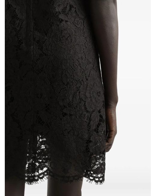 Dolce & Gabbana Black Mini Cordonetto Lace Dress