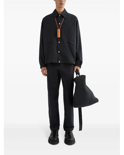 Jil Sander Black Cotton Shirt Jacket for men