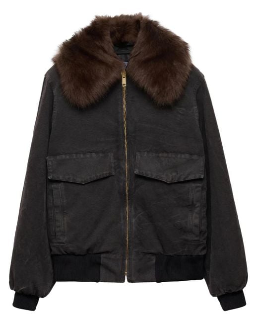 Prada Black Gefütterte Jacke