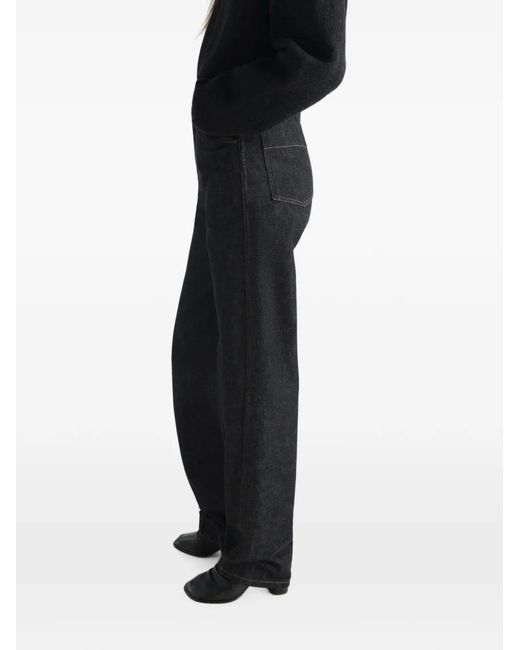 Lemaire Black Five Pockets Twisted Pants