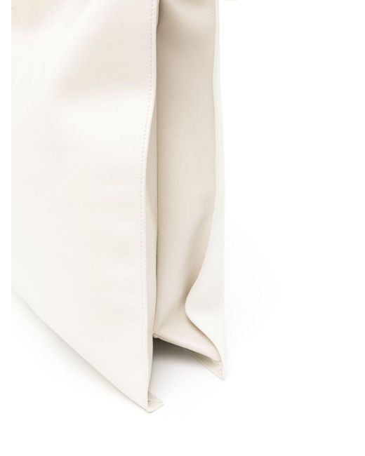 Maeden White Yumi Leather Tote Bag