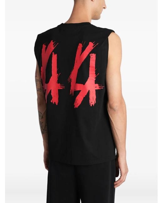 Camiseta sin mangas estampada Mugler de hombre de color Black