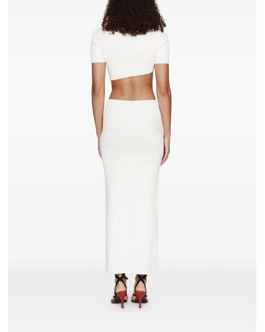 Christopher Esber White Maparadita Cut-Out Short-Sleeve Top