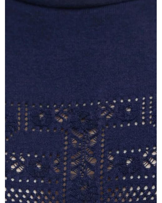Twinset オープンワーク セーター Blue