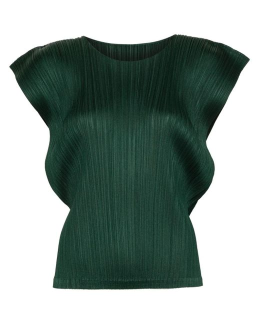 Top Monthly Colors: March con plissettatura di Pleats Please Issey Miyake in Green