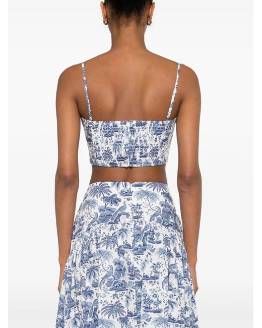 Staud Blue Federico Top
