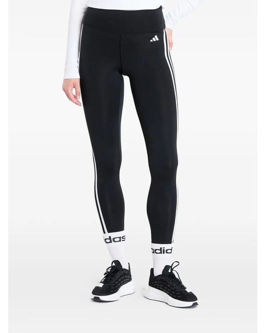 Adidas Blue Essentials 3-Stripes High-Waisted 7/8 Leggings