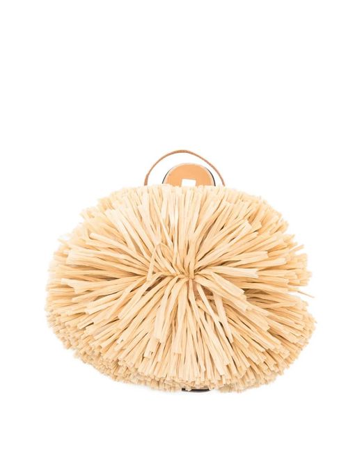 Moschino Metallic Pompom Slingback Sandals