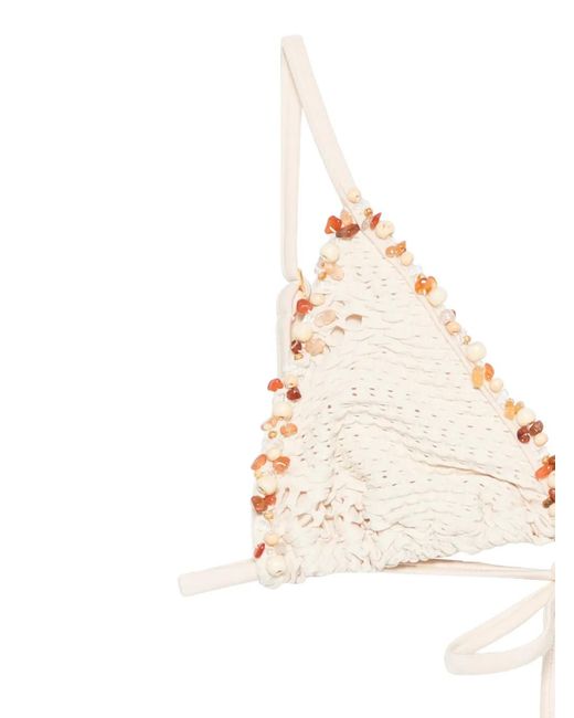 PATBO Natural Beaded Bikini Top