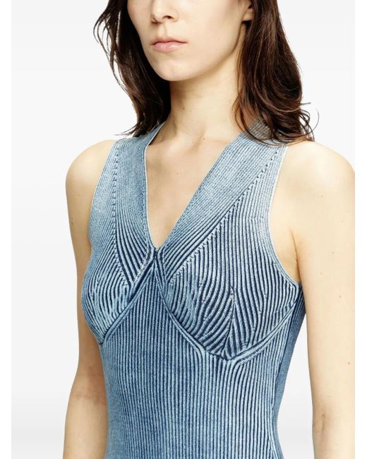 DIESEL Blue Midi M-Milong Dress