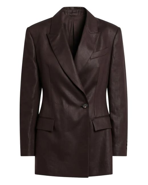 Brunello Cucinelli リネン ダブルジャケット Black