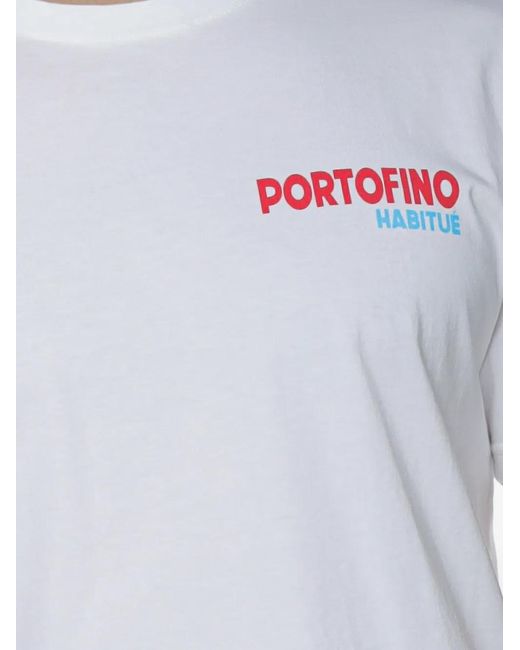 Mc2 Saint Barth White Graphic-Print Portland T-Shirt for men
