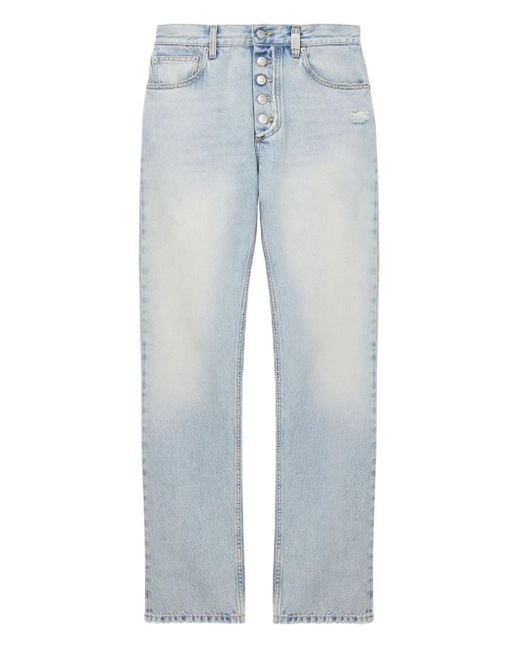 McQueen Blue Cotton Jeans for men
