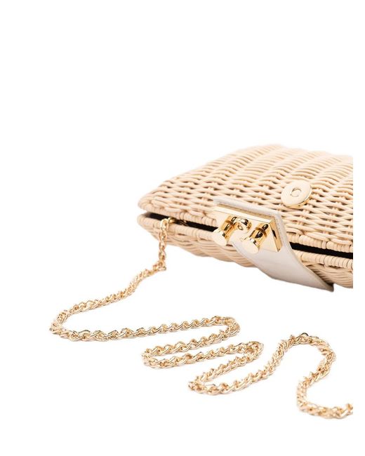 Rodo Natural Chain Clutch Bag