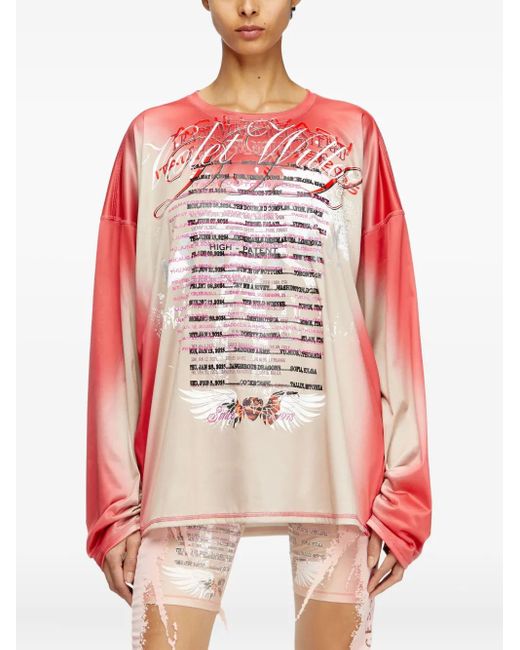 DIESEL Remaster Capsule T-olavi-bb Tシャツ Pink