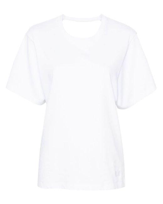 IRO White Edjy T-Shirt mit offenem Rücken