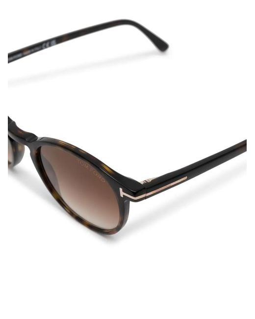 Tom Ford Brown Round-Frame Sunglasses for men