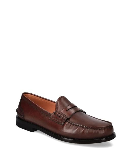 Premiata Brown Leather Penny Loafers for men