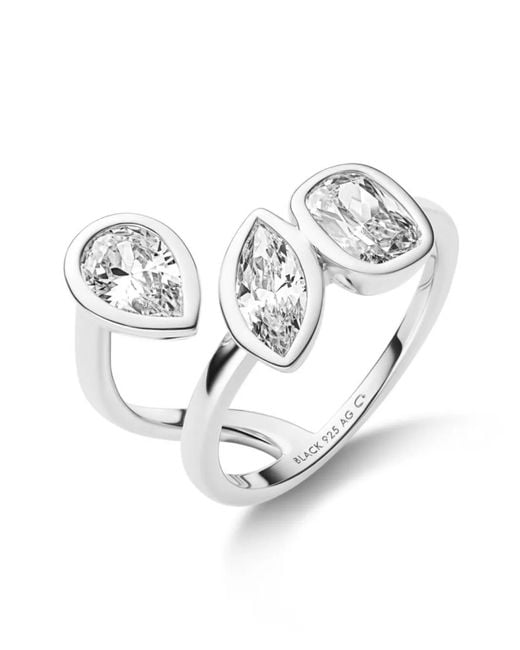 Maria Black Metallic You And Me Baby Ring