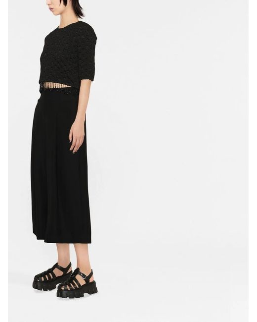 Viktor & Rolf Black Queen Of The Streets Cropped Trousers