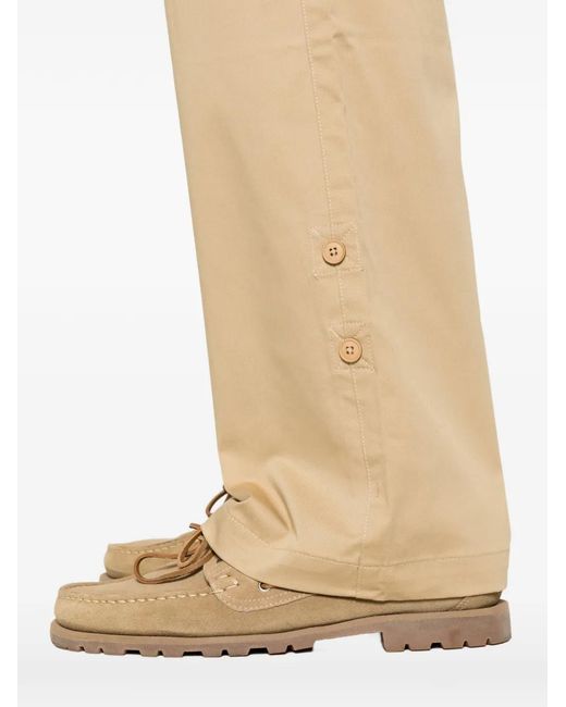 Fiorucci White Drawstring Buttoned Trousers for men