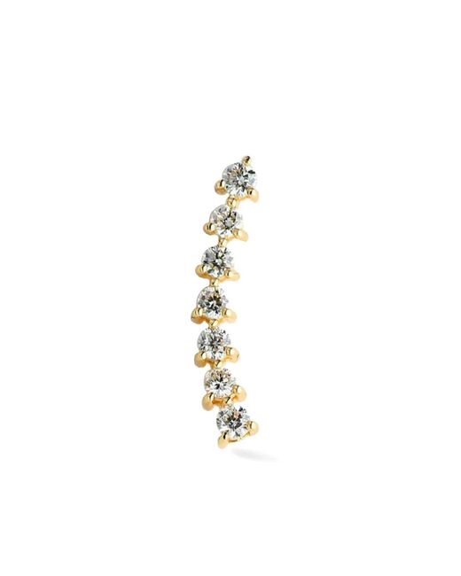 Lark & Berry Metallic 14Kt Modernist Linear Diamond Earring