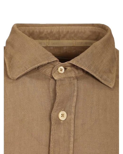 Al Duca D'aosta Natural Linen Shirt for men