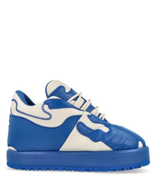 PDF Blue Nuvola Mercury Pelle Leather Sneakers for men