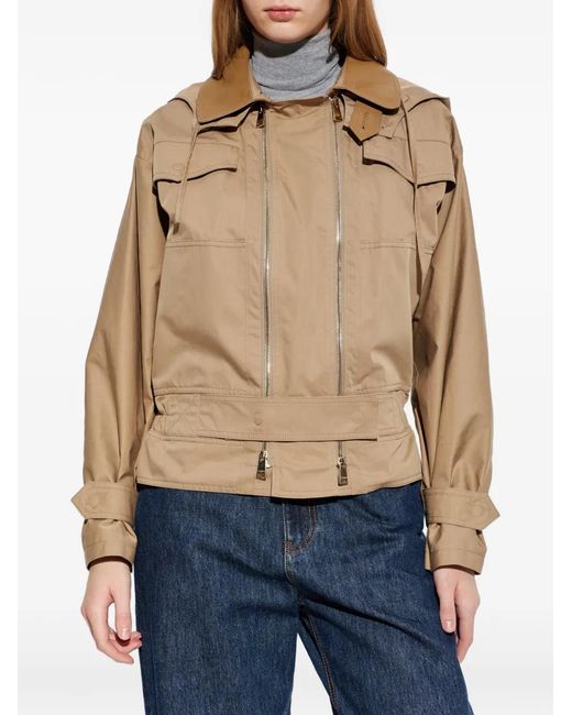 Fendi Natural Logo-Detail Jacket