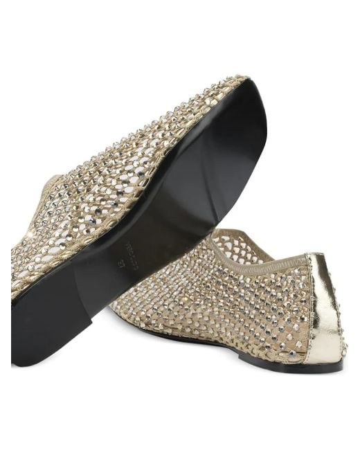 strategia shoes White R11 Embellished Ballet Flats