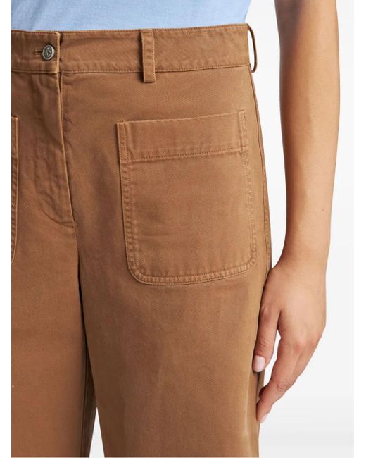 Etro Brown Wide-Leg Trousers