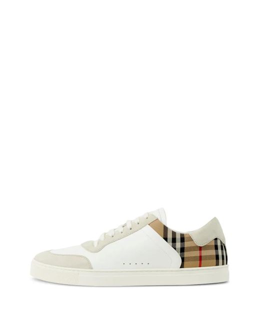 メンズ Burberry ヴィンテージチェック スニーカー White