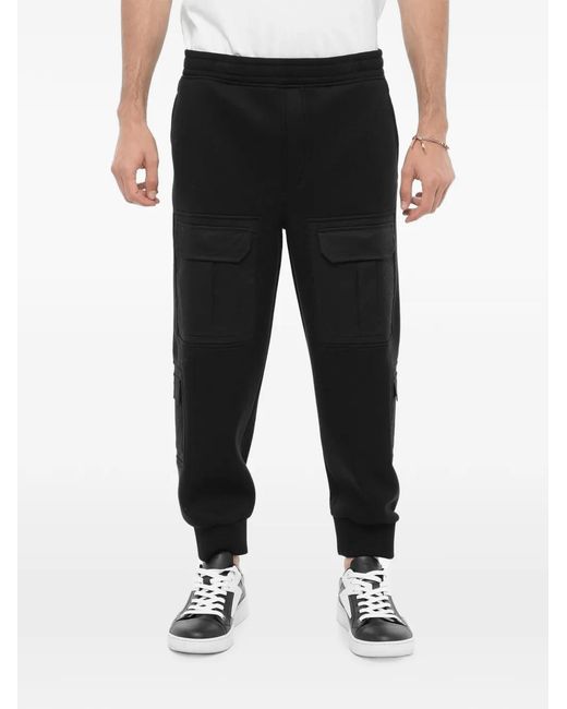 Neil Barrett Black Multiple-Pocket Track Pants for men