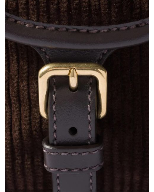 Miu Miu Brown Corduroy Backpack