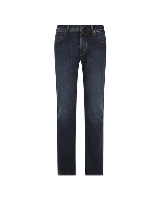Jacob Cohen Blue Bard Faded-Effect Straight-Leg Jeans for men