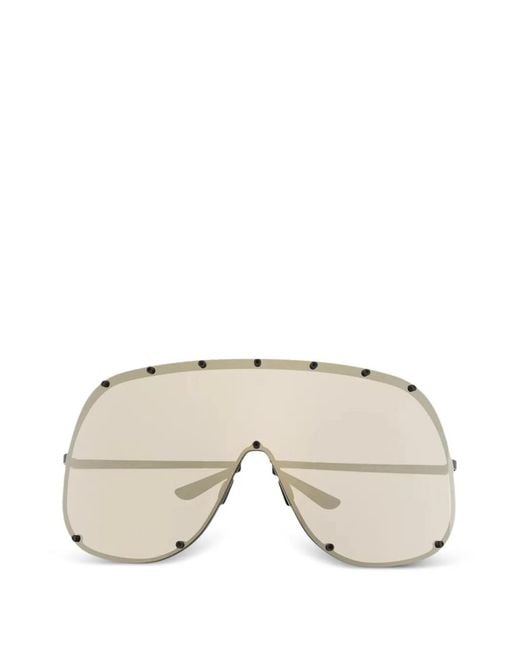 Rick Owens Natural Shield Studded Sunglasses for men
