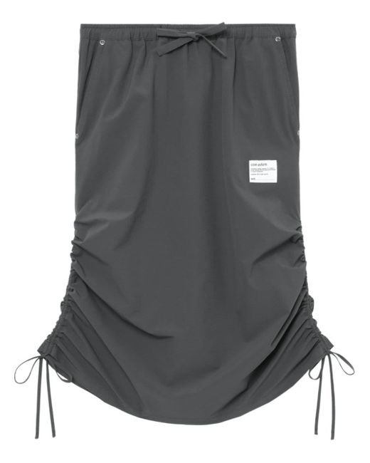 Izzue Gray Drawstring-fastening Midi Skirt