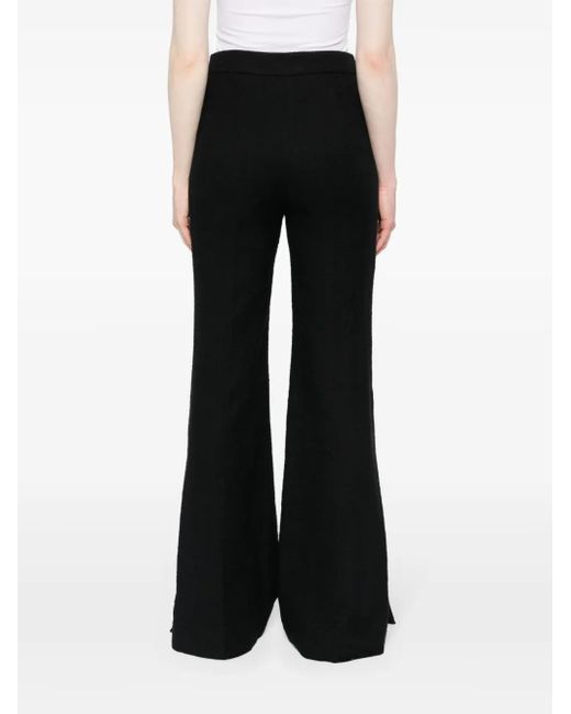 Patou Black Ausgestellte Tweed-Hose