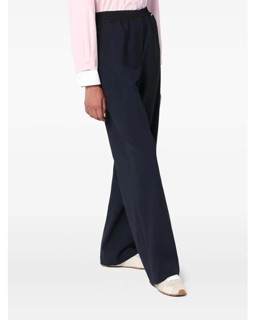 Miu Miu Blue Hose Mit Logo-Patch