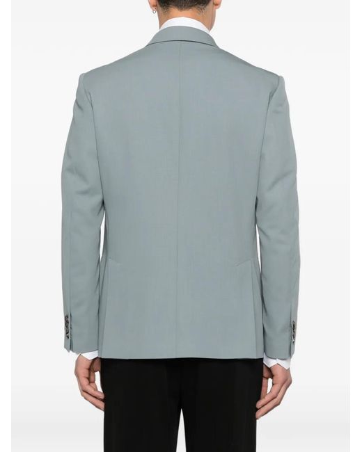 Lardini Blue Double-Breasted Blazer for men