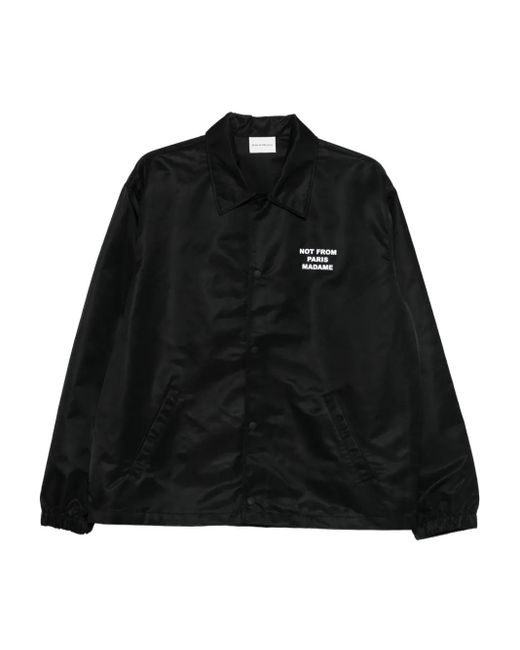 Chaqueta La Veste Slogan estampada Drole de Monsieur de hombre de color Black