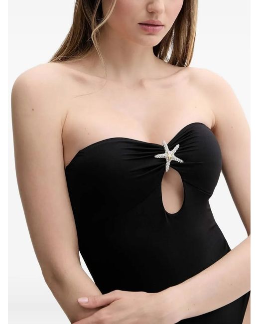 Guess Black Starfish-Embellished Swimsuit
