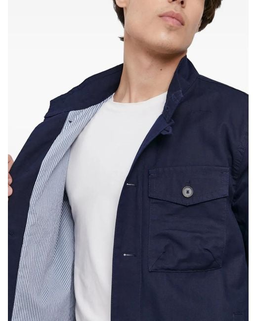 Veste Boutonnée À Poches À Rabat Sisley pour homme en coloris Blue