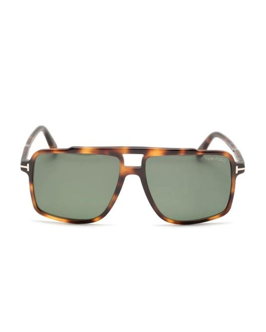 メンズ Tom Ford パイロット サングラス Green