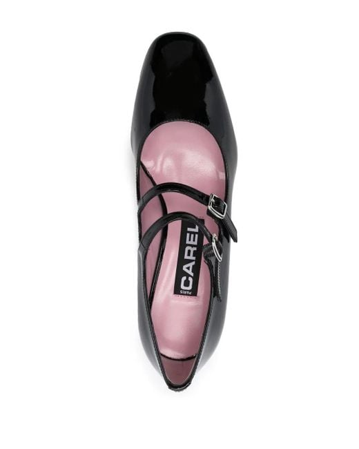 CAREL PARIS Black Alice 60Mm Leather Mary Jane Shoes
