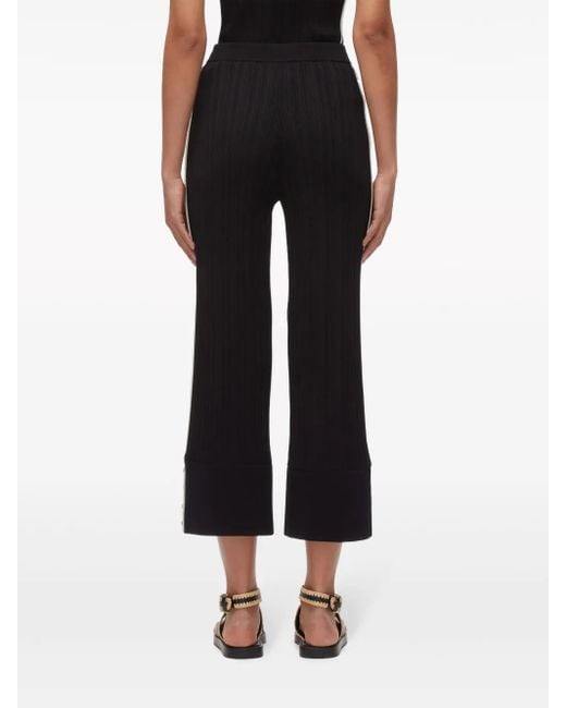 3.1 Phillip Lim Blue Piped-Trim Flared Trousers