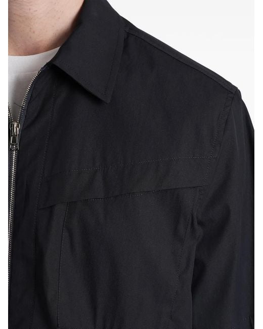Low Brand Black S162 Zip-Fastening Shirt for men