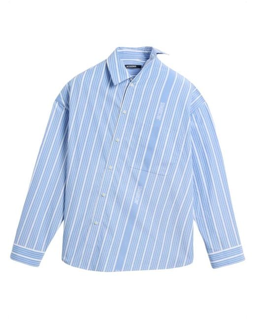 Jacquemus Men's Blue Cotton Shirt