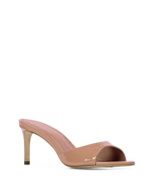 Black Suede Studio Pink Freddie Patent-Leather Sandals